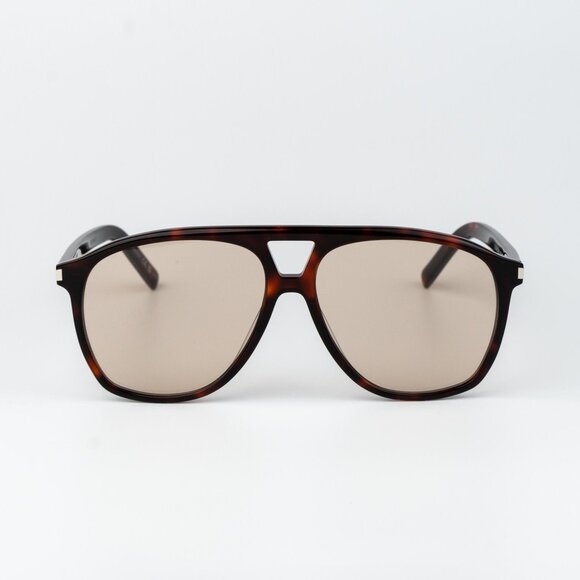 Saint Laurent DUNE Men Sunglasses Havana Brown Aviator SL596 003 - Picture 3 of 13